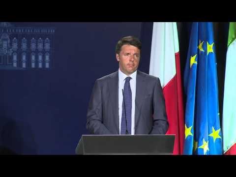 La Valletta - Conferenza stampa congiunta Renzi-Muscat (09.04.15)