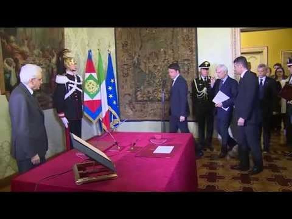 Roma - Giuramento del Ministro delle infrastrutture e dei trasporti Graziano Delrio (02.04.15)