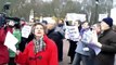 Anti UK Monarchy protest outside Buckingham Palace, London. Organised by Republic