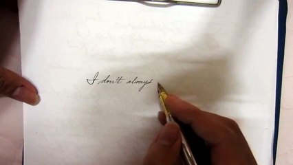 Writing using a cheap fountain pen