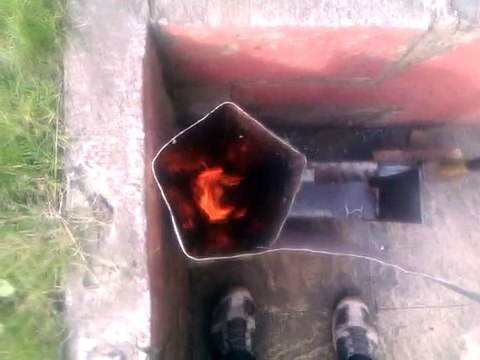 rocket burner vortex test 17