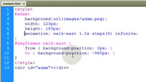 Character Walk Cycle @keyframes Sprite Animation CSS Tutorial
