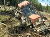 Belarus Mtz 82  forest tractor stuck in mud 5