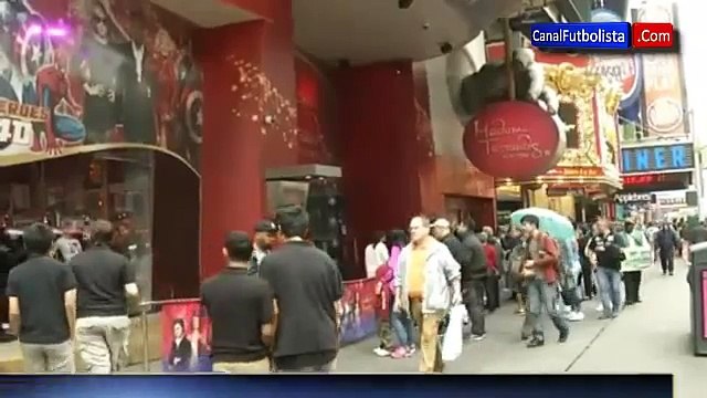 Messi de cera en el museo Madame Tussauds de New York • 2015