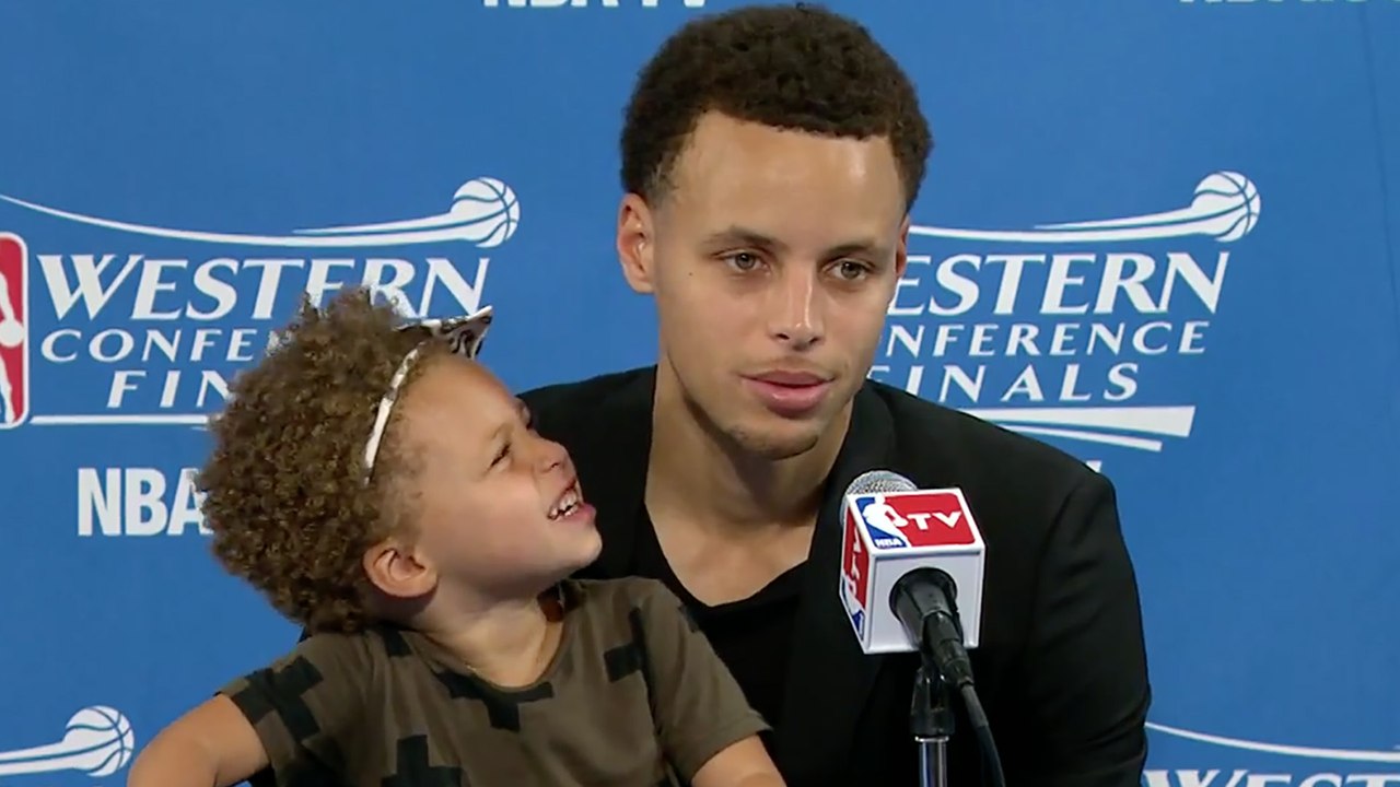 Stephen Curry's Adorable Daughter Steals the Spotlight During Interview