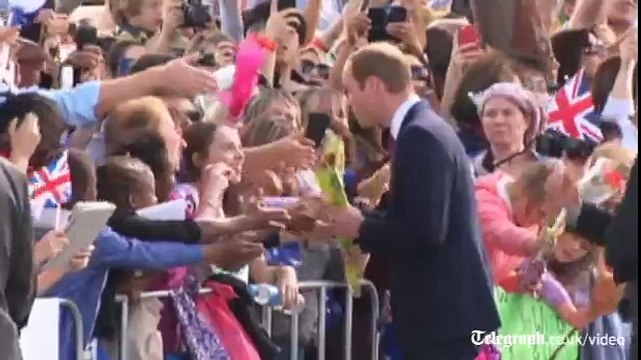 Royal Tour: Duke and Duchess unveil Prince George plaza