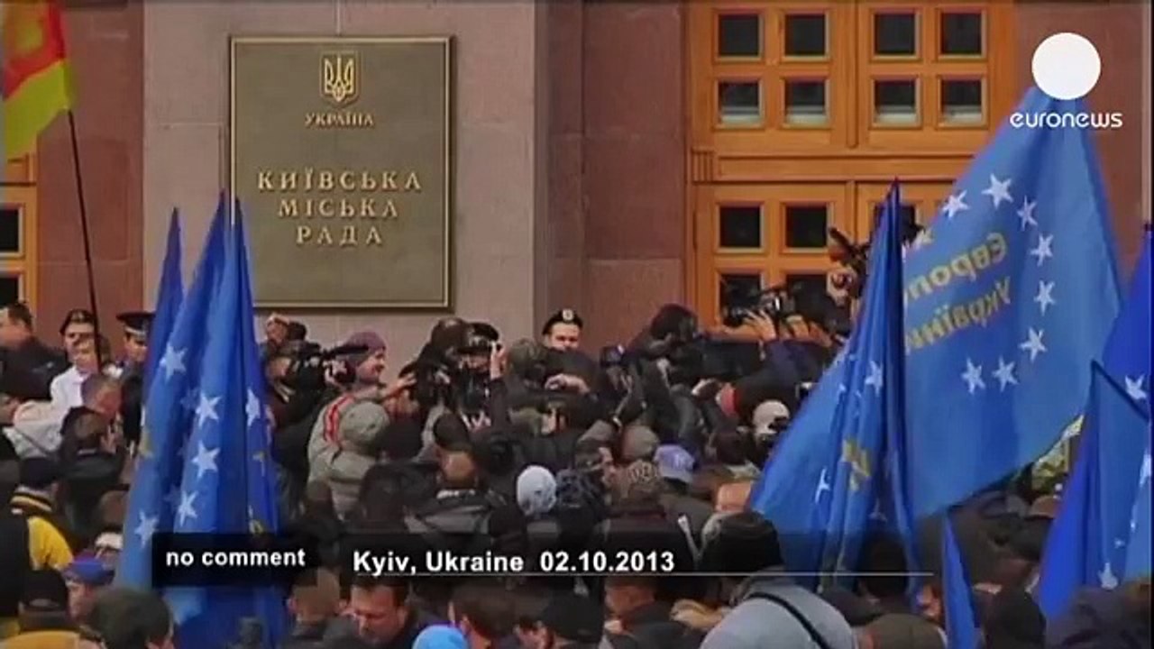 Ukraine police fire tear gas to disperse protest in Kiev - no comment
