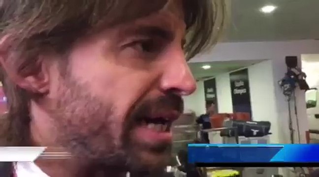 20.5.15 - Storari in zona mista dopo la finale di Coppa Italia vinta con la Lazio