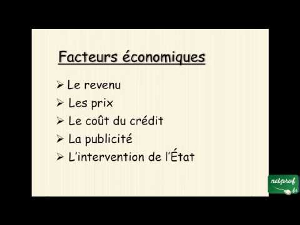 Économie : La consommation des ménages
