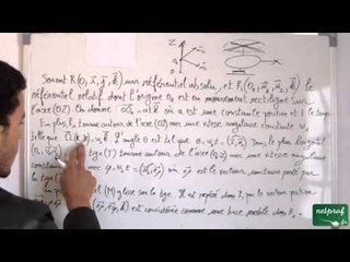 Cinématique du point matériel, exercice sur la composition de la vitesse et de l'accélération part 1