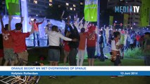 Nederlands elftal wint van Spanje feest op het Hofplein in Rotterdam