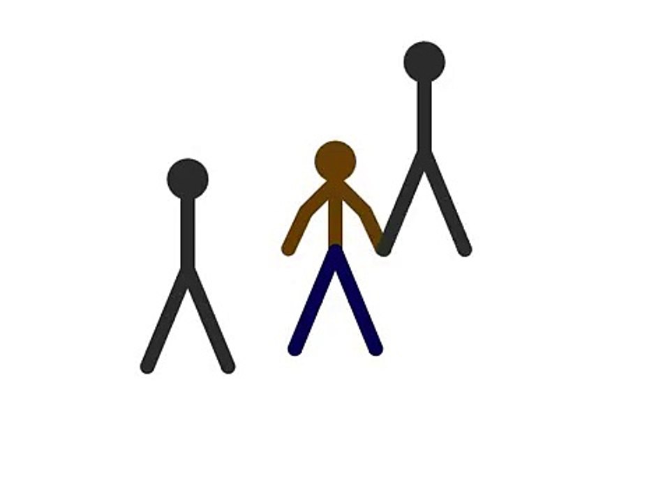 stickman robot fight scene