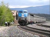 Amtrak 134 Leads California Zephyr #5 At Truckee, CA, 6/10/09