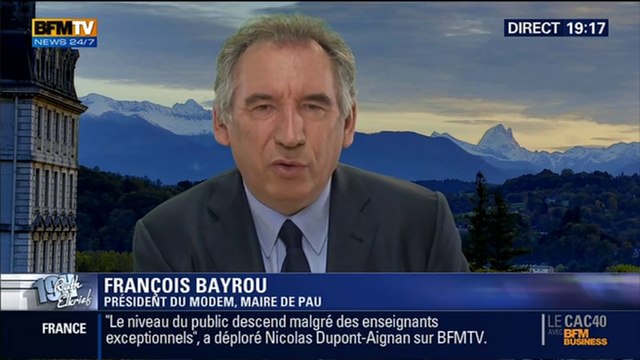 François Bayrou, invité de Ruth Elkrief sur BFMTV - 140515
