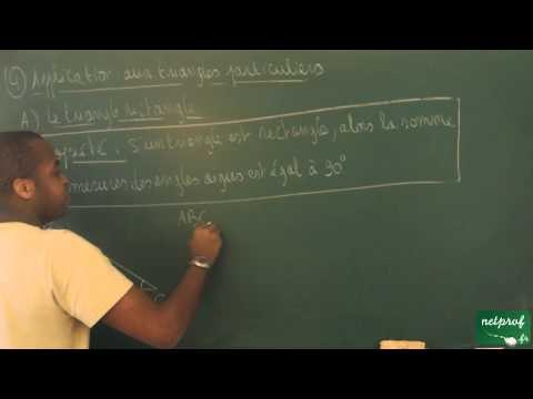 ABC / Triangles / Somme des mesures des angles aigus d'un triangle rectangle