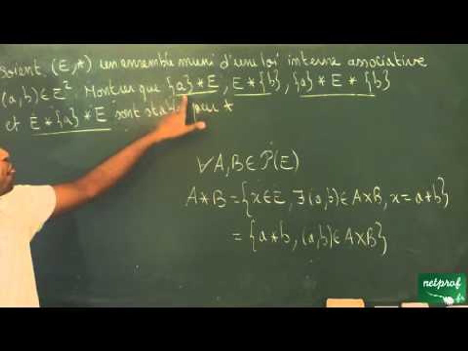 0097 / Structures algébriques / Démontrer qu'un ensemble est stable pour une loi