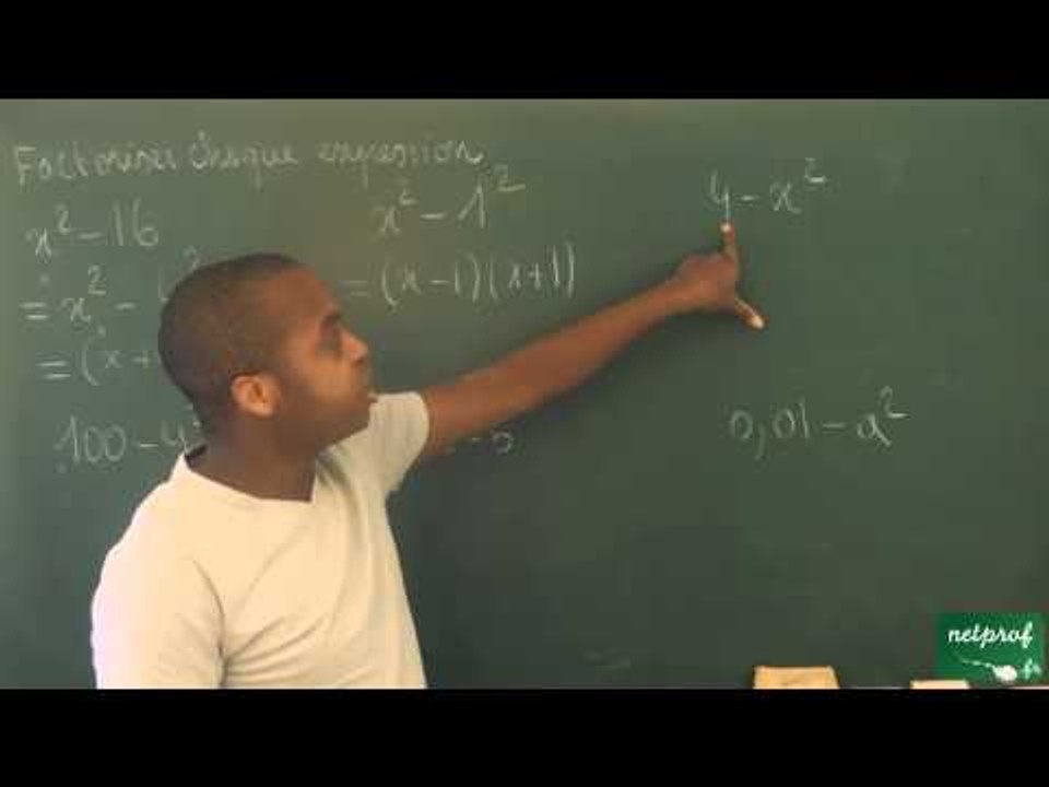 111 / Calcul littéral / Factoriser une expression en utilisant les identités remarquables (4)