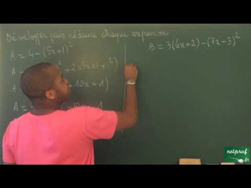 105 / Calcul littéral / Développer une expression en utilisant les identités remarquables (4)