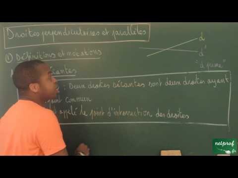 ABA / Droites parallèles et perpendiculaires / Droites sécantes