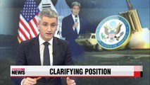 U.S. reaffirms Washington, Seoul have not held formal talks on THAAD