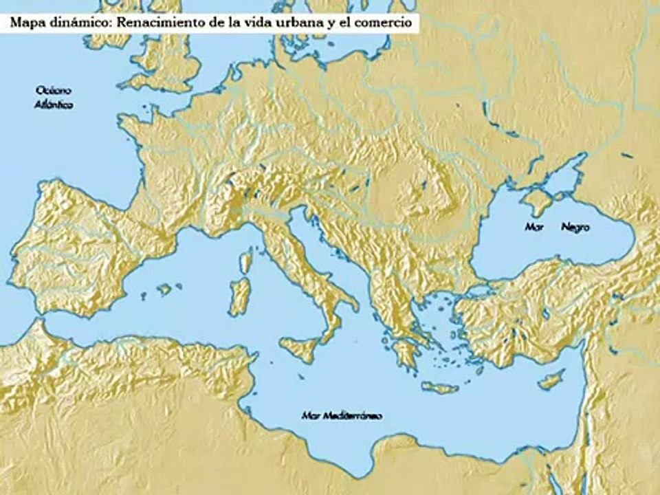 Flow map: Edad Media - Renacimiento de la vida urbana y del comercio