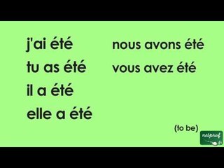 Conjugaison du verbe être au passé composé de l'indicatif