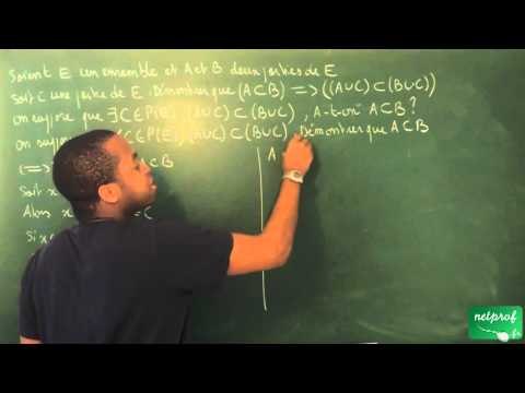 0006 / Ensembles, applications - Dénombrement / Démontrer avec les ensembles (5) (BCPST)