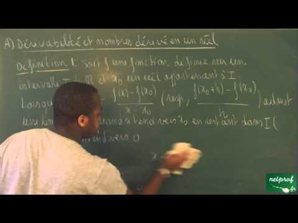 ABK / Dérivation - Primitives d'une fonction / Rappel sur le nombre dérivée (2)