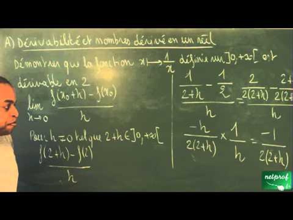 ABL / Dérivation - Primitives d'une fonction / Utilisation du taux d'accroissement
