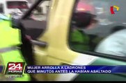 San Isidro: conductora choca contra moto de sujetos que habrían intentado asaltarla