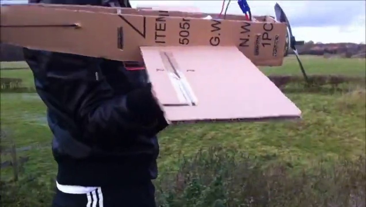 Avion télécommandé en carton