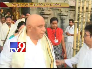 AP Dy CM Chinna Rajappa,Raghavendra Rao visits Tirumala