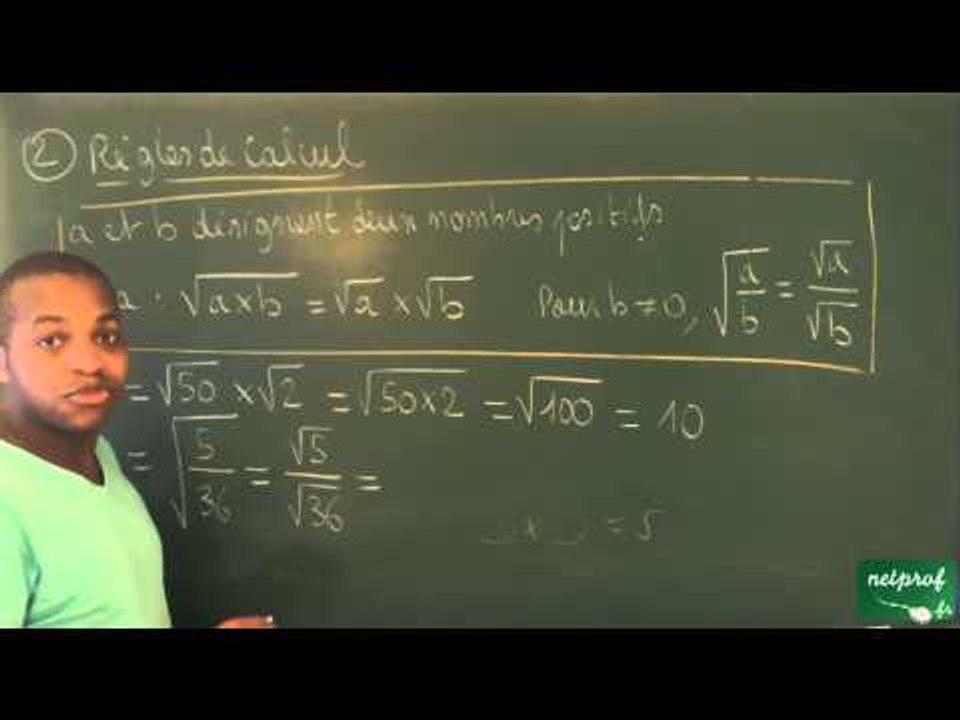 ABR / Racines carrées / Règles de calculs avec les racines carrées