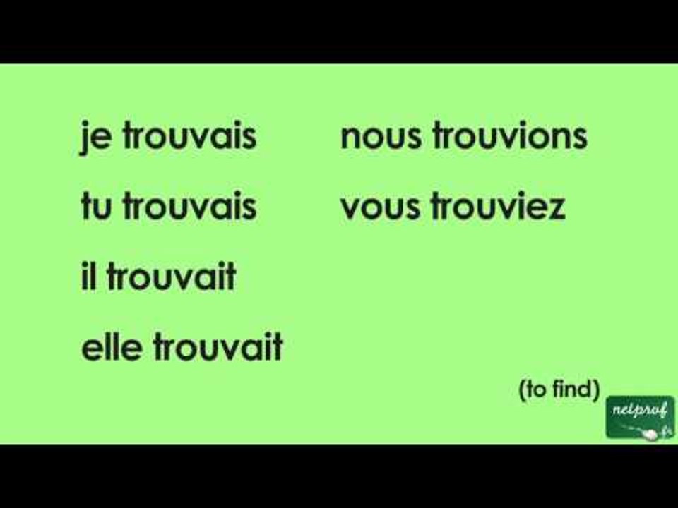 Conjugaison du verbe trouver à l'imparfait de l'indicatif - Vidéo ...