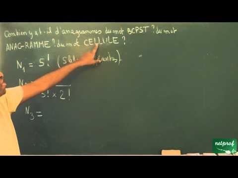 0068 / Ensembles, applications - Dénombrement / Nombre d'anagrammes (2) (BCPST)