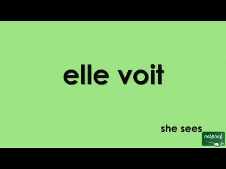 Conjugaison du verbe voir au présent de l'indicatif