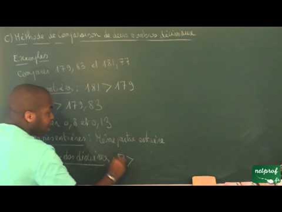 AAX / Comparaison des nombres décimaux / Règle de comparaison des nombres décimaux (2)