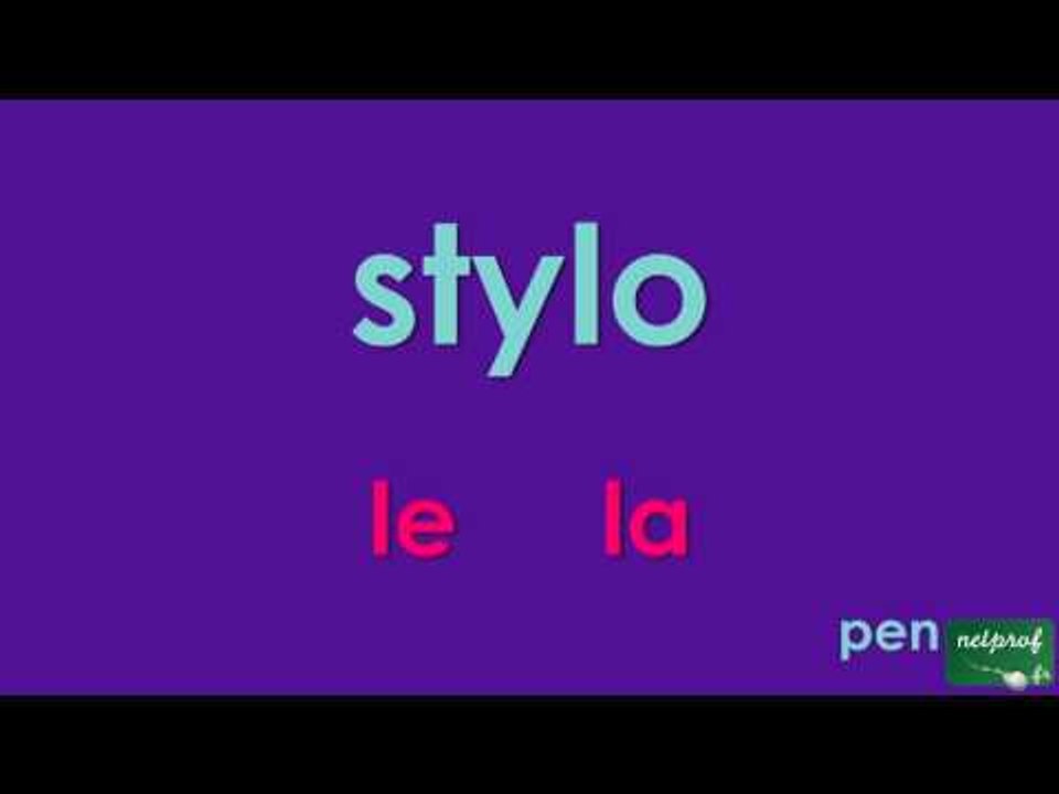 Apprendre le vocabulaire et les articles en français - Ecole