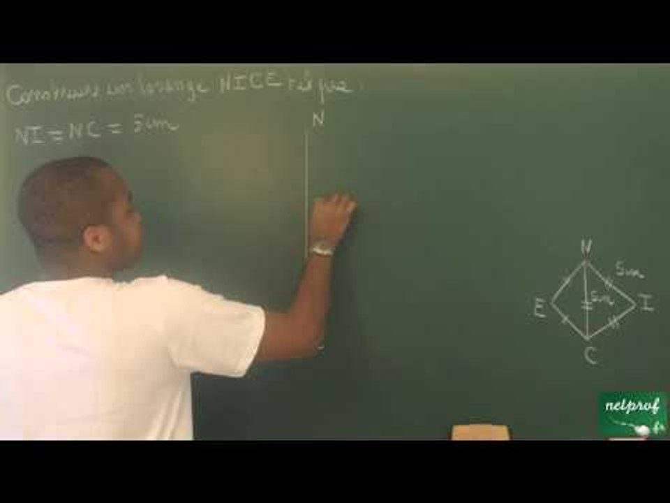 061 / Règle et compas / Construire un losange (2)