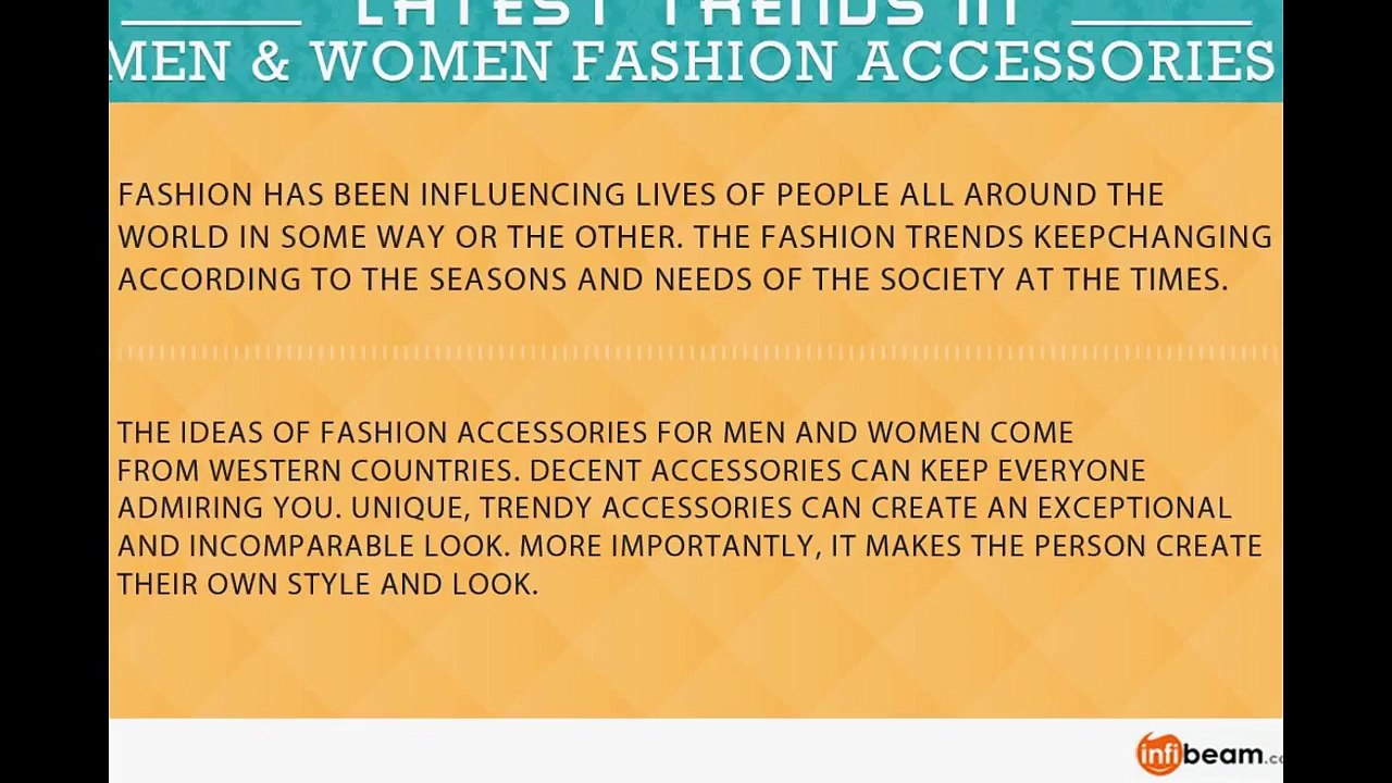 Latest Fashion Trends - Men & Women Fashion Accessories Trends
