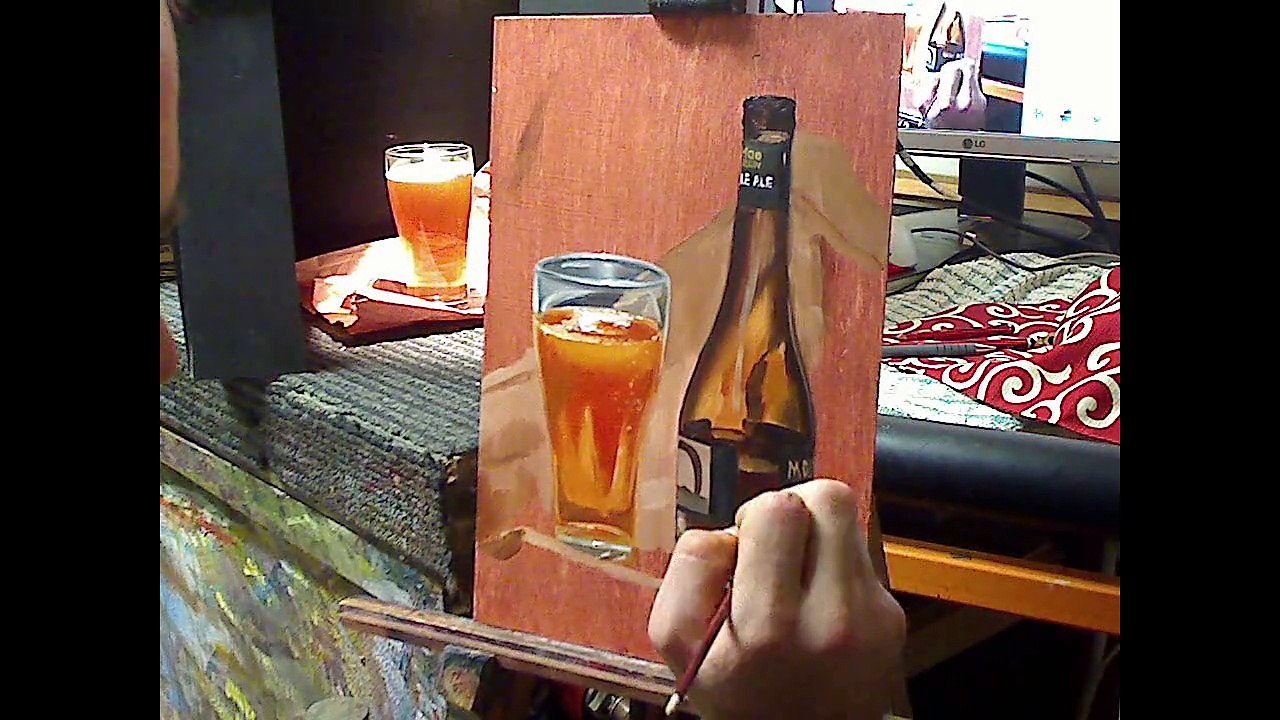 99 Paintings of Beer by Ben Sherar - Beer 7 : Moo Brew Pale Ale