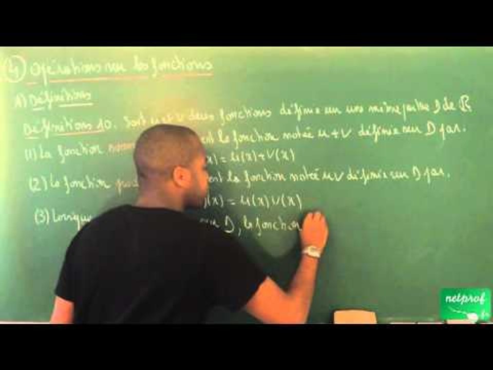 AAU / Généralités sur les fonctions / Opérations sur les fonctions