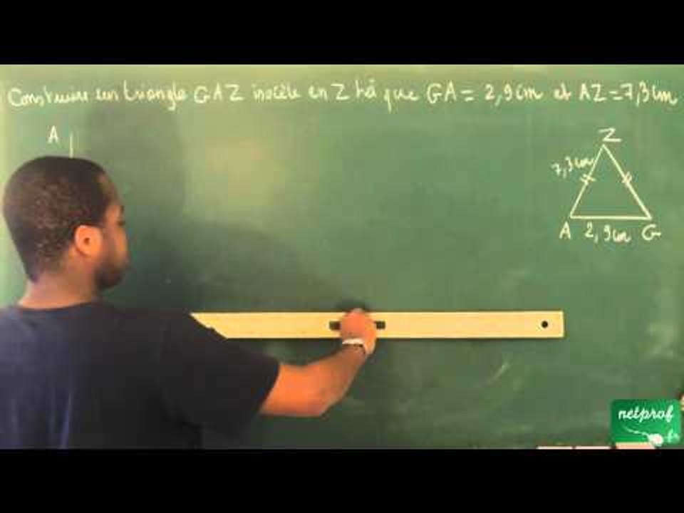 059 / Règle et compas / Construire un triangle isocèle