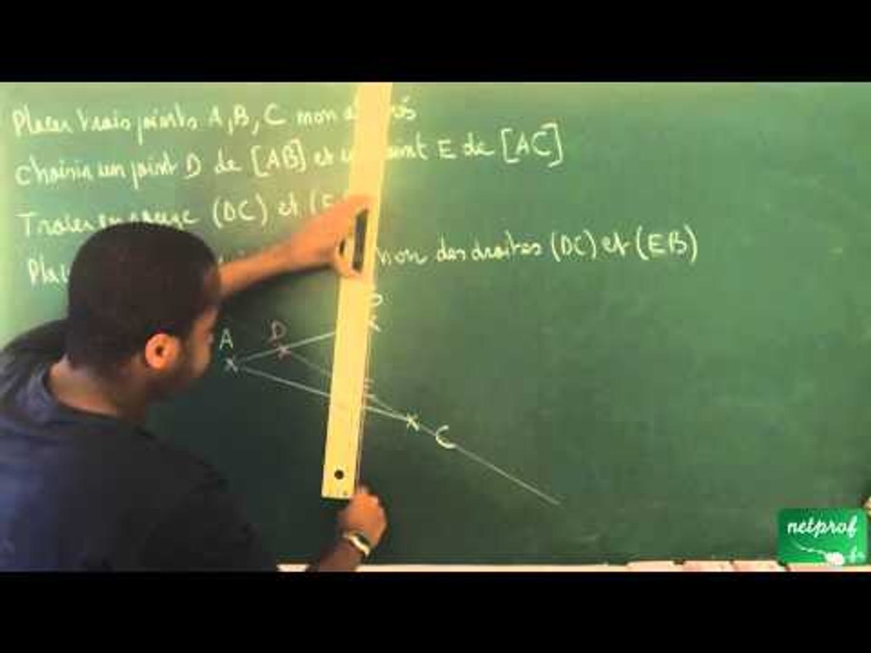 055 / Règle et compas / Appartenance ou non à une droite, demi-droite ou segment (4)