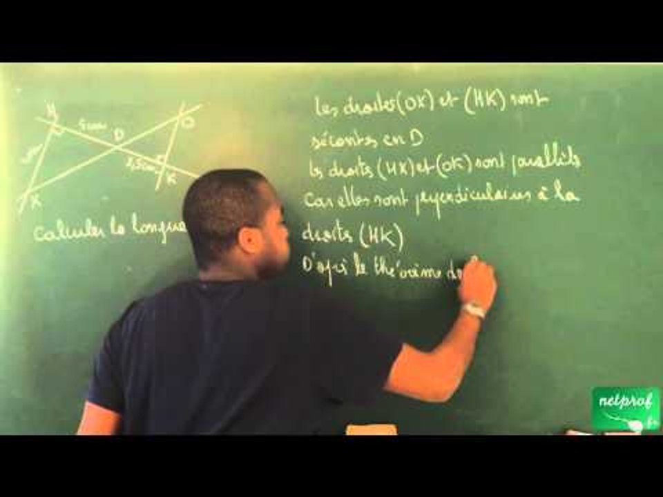 035 / Théorème de Thalès / Appliquer le théorème de Thalès pour calculer des longueurs (2)