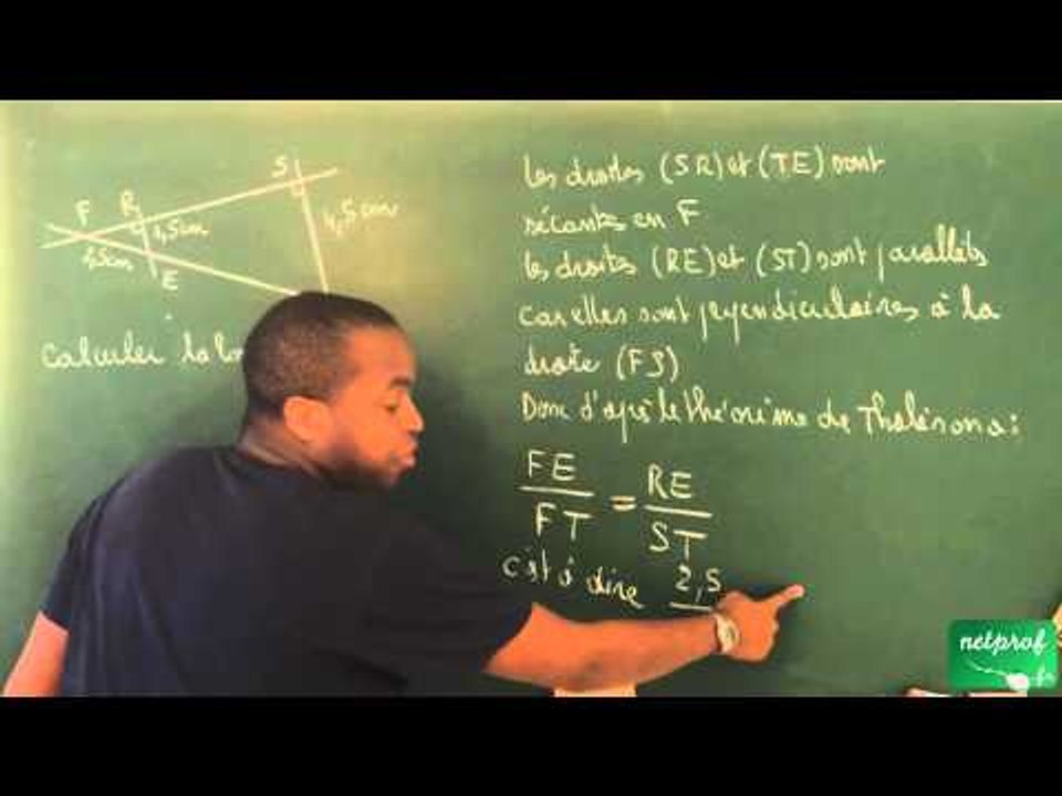 034 / Théorème de Thalès / Appliquer le théorème de Thalès pour calculer des longueurs