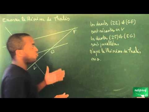032 / Théorème de Thalès / Savoir réciter le théorème de Thalès (3)