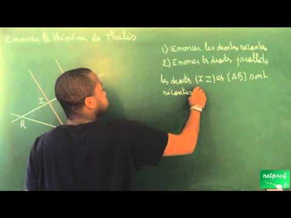 030 / Théorème de Thalès / Savoir réciter le théorème de Thalès