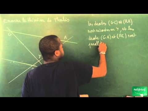 033 / Théorème de Thalès / Savoir réciter le théorème de Thalès (4)