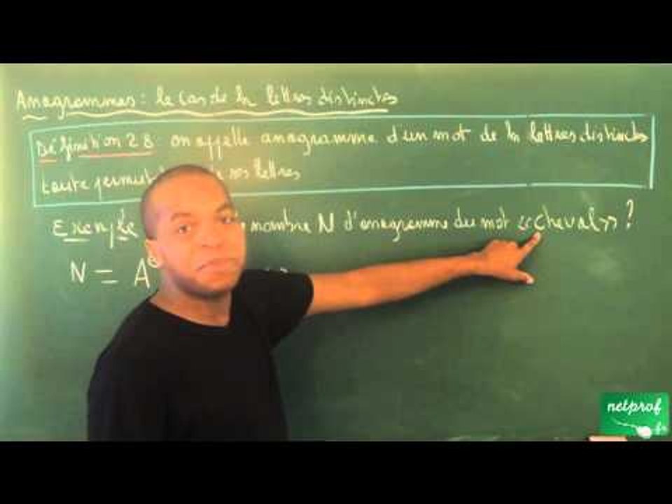 ACY / Ensembles, applications - Dénombrement / Anagramme de k lettres distincts (BCPST)